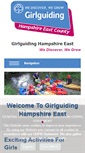 Mobile Screenshot of girlguidinghantseast.org.uk