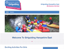 Tablet Screenshot of girlguidinghantseast.org.uk